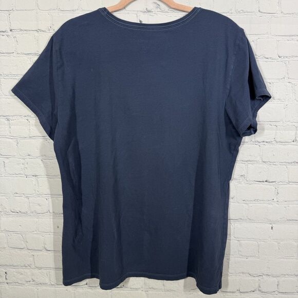 Life Is Good Shirt Blouse Women XL Crusher Life Blue Camp fire Outdoor Hiking - Picture 2 of 8